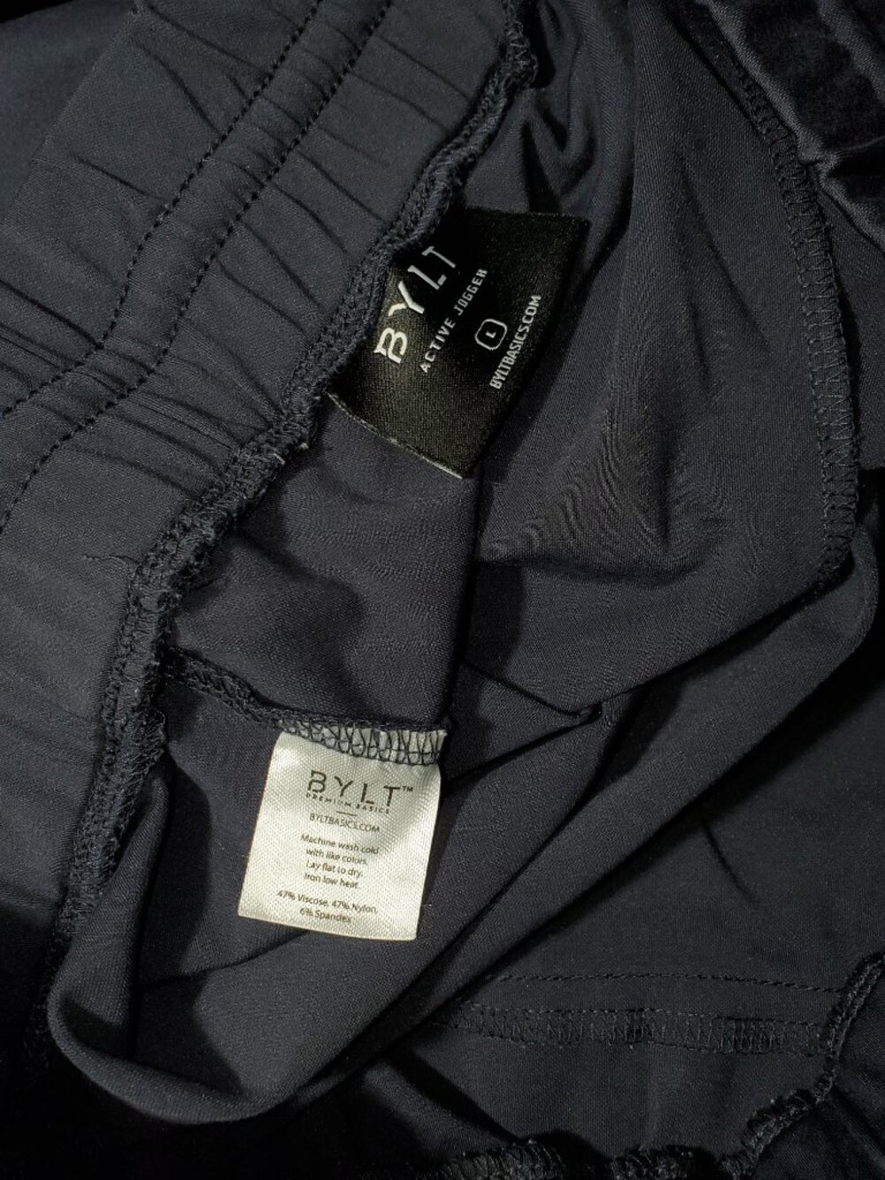 BYLT Basics Active Jogger Pants Men's L Navy Blue Athletic Performance Lounge - Picture 8 of 9
